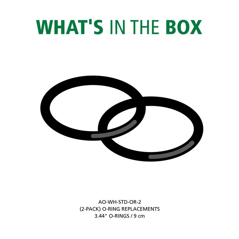 AO Smith AO-WH-STD-OR-2 - Whole House Water Filter O-Rings 3.44 Inch 9 Cm Actual Diameter Fits Housings Designed for 2.5 Inch Filters - 2 Pack - Image 2